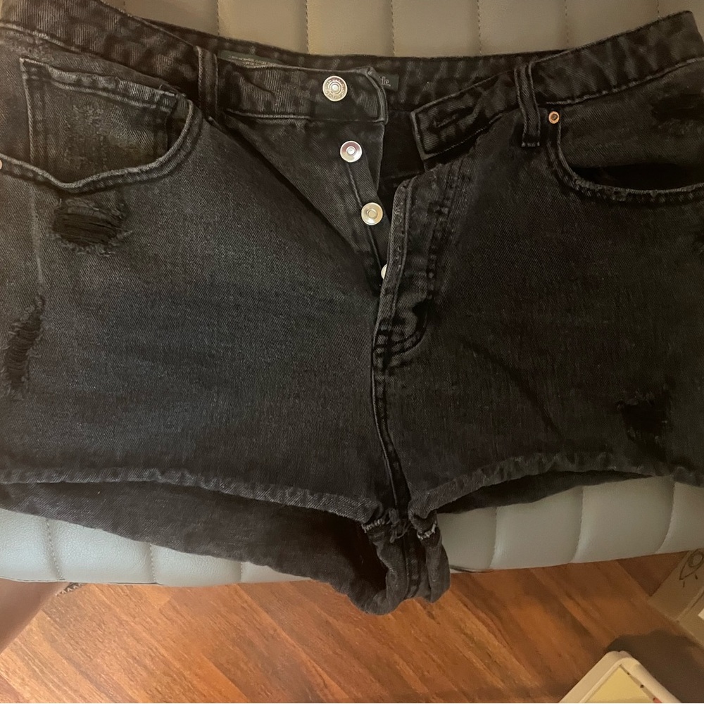 Wild Fable Black Jean Shorts Distressed Cut-Offs